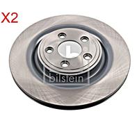 Rear Brake Disc x2 Pcs FEBI Fits JAGUAR S-Type Xf Sportbrake Xj Xk 8 C2D26352