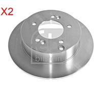Rear Brake Disc x2 Pcs FEBI Fits KIA Carens II III 58411-1D000