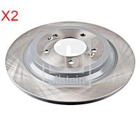 Rear Brake Disc x2 Pcs FEBI Fits KIA HYUNDAI Sportage Tucson 58411-D7700