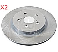 Rear Brake Disc x2 Pcs FEBI Fits LEXUS TOYOTA Ct Urban Cruiser 42431-52160