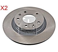 Rear Brake Disc x2 Pcs FEBI Fits MAZDA Cx-3 D10E-26-251
