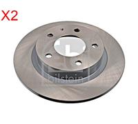 Rear Brake Disc x2 Pcs FEBI Fits MAZDA FORD 626 IV V Mx-6 Premacy 4146391