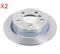Rear Brake Disc x2 Pcs FEBI Fits MINI F55 F56 F57 Cooper D S JCW SD 34216799383