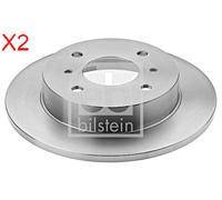 Rear Brake Disc x2 Pcs FEBI Fits NISSAN Almera II Primera Traveller 43206-99J01