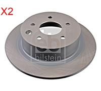Rear Brake Disc x2 Pcs FEBI Fits NISSAN Altima Juke Nv200 Evalia e- 43206-JD00A