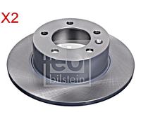Rear Brake Disc x2 Pcs FEBI Fits NISSAN OPEL RENAULT Nv400 Movano B 4419362