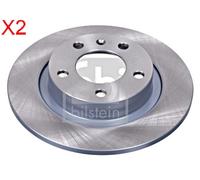 Rear Brake Disc x2 Pcs FEBI Fits OPEL Adam Corsa C D E 569418