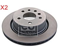 Rear Brake Disc x2 Pcs FEBI Fits OPEL Omega B 569120