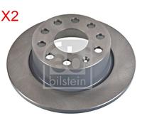 Rear Brake Disc x2 Pcs FEBI Fits SKODA Octavia III 5Q0615601C