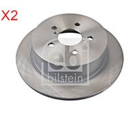 Rear Brake Disc x2 Pcs FEBI Fits SUBARU Legacy IV Outback 26700AG001