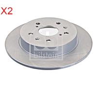 Rear Brake Disc x2 Pcs FEBI Fits SUZUKI Swift III Sx4 55611-80J01