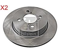 Rear Brake Disc x2 Pcs FEBI Fits SUZUKI Swift IV 55611-61M10