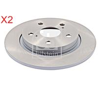 Rear Brake Disc x2 Pcs FEBI Fits TOYOTA Auris Corolla 42431-02180