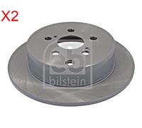 Rear Brake Disc x2 Pcs FEBI Fits TOYOTA Celica Prius 42431-32111