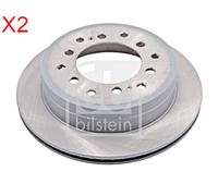 Rear Brake Disc x2 Pcs FEBI Fits TOYOTA LEXUS 4 Runner Land Cruiser 42431-60190