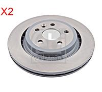 Rear Brake Disc x2 Pcs FEBI Fits VOLVO S60 II S80 V60 V70 III 31277929