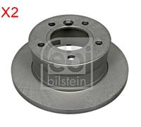 Rear Brake Disc x2 Pcs FEBI Fits VW MERCEDES Lt 28-35 II 28-46 Mk Box 2D0501206