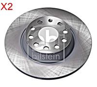 Rear Brake Disc x2 Pcs FEBI Fits VW SEAT AUDI Cc Eos Golf Mk5 Plus 1K0615601M