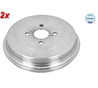 Rear Brake Drum 2x MEYLE Fits TOYOTA Corolla Prius C Yaris 06-17 42431-52090