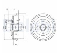 DELPHI BF402 Brake drum