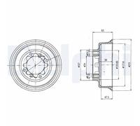 Rear Brake Drum Delphi BF43 Fits Austin Innocenti Rover Mini-Moke