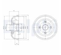 DELPHI BF471 Brake drum