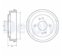 DELPHI BF550 Brake drum