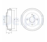 DELPHI BF591 Brake drum
