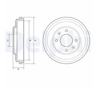 DELPHI BF598 Brake drum
