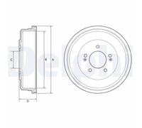 DELPHI BF599 Brake drum