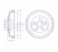 DELPHI BF609 Brake drum