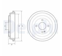DELPHI BF618 Brake drum