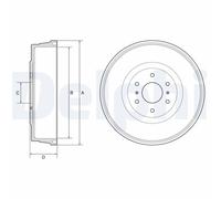 Delphi Brake Drum - Bf623