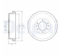 Rear Brake Drum Delphi BF635 Fits Nissan Terrano Terrano II Van Braking System