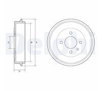 Delphi BF642 Brake Drum Rear Axle Braking Replacement OE Quality Fits MG MG 3