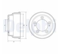 DELPHI BF645 Brake drum