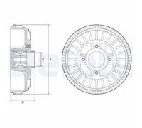 DELPHI BFR622 Brake drum