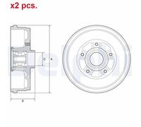 REAR BRAKE DRUM FITS: DACIA DUSTER 1.5 DCI /1.6 16V/1.5 DCI/1.2 TCE 125/1.6 1