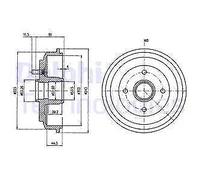 REAR BRAKE DRUM FITS: FORD FIESTA MK IV 1.3 I/1.8 DI.FORD FIESTA IV 1.3 I/1.8