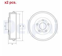 REAR BRAKE DRUM FITS: FORD PUMA 1.0 ECOBOOST/1.0 ECOBOOST MHEV/1.5 ECOBLUE/1.