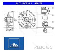 ATE 24.0218-0732.2 Brake drum