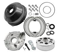 Rear Brake Drum Hub Plate Cover Shoes Bearing Seals Assy for Honda Fourtrax 300 TRX300 1988-2000, OEM# 40520-HC4-000 43010-HM5-A10 42620-HC4-670