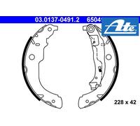 REAR BRAKE DRUM SHOE SET 03.0137-0491.2 ATE I