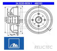 Rear Brake Drum Vauxhall Opel:CORSA C,Mk II 2,CORSAVAN Mk II 2 9196287 418000