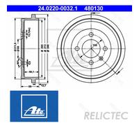 Rear Brake Drum VW Seat Skoda:POLO,CORDOBA,IBIZA II 2,LUPO,AROSA,UP,CITIGO,Mii