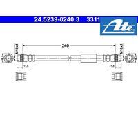 REAR BRAKE HOSE 24.5239-0240.3 ATE I