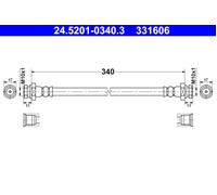 ATE 24.5201-0340.3 Brake hose