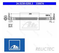 BRAKE HOSE 24.5238-0255.3 FOR MERCEDES-BENZ S-CLASS/Sedan SL E-CLASS/T-Model SL