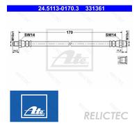 Rear Brake Hose Line VW:TRANSPORTER IV T4 7D0611775C