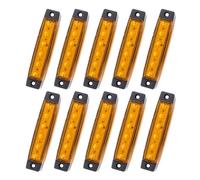 Rear Brake Lights 10 PCS Truck Trailer Side Marker Indicators Light Car Signal Brake Rear Warning Tail Lights LED 12V 24V Auto TruckLamp Light Indicator(10pcs Yellow)